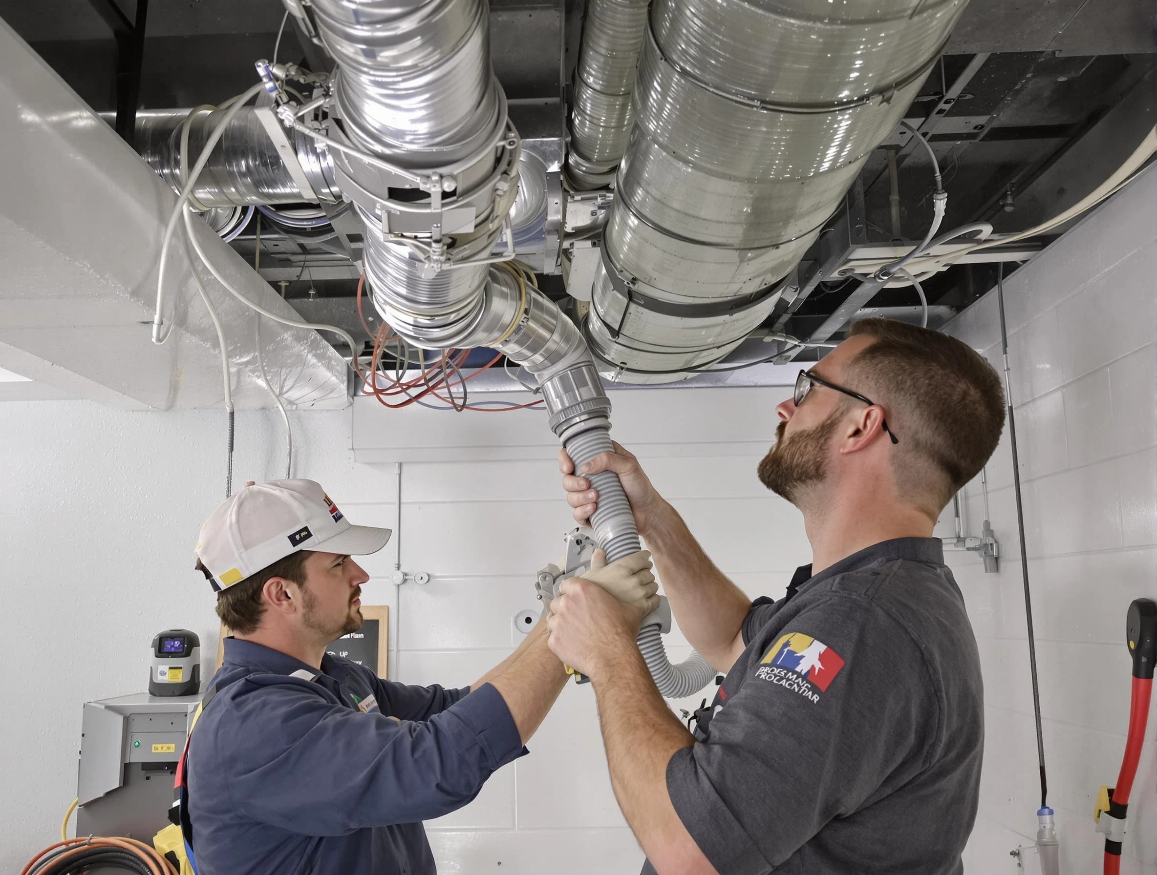 Whittier Air Duct Cleaning technician performing thorough AC duct cleaning in Whittier