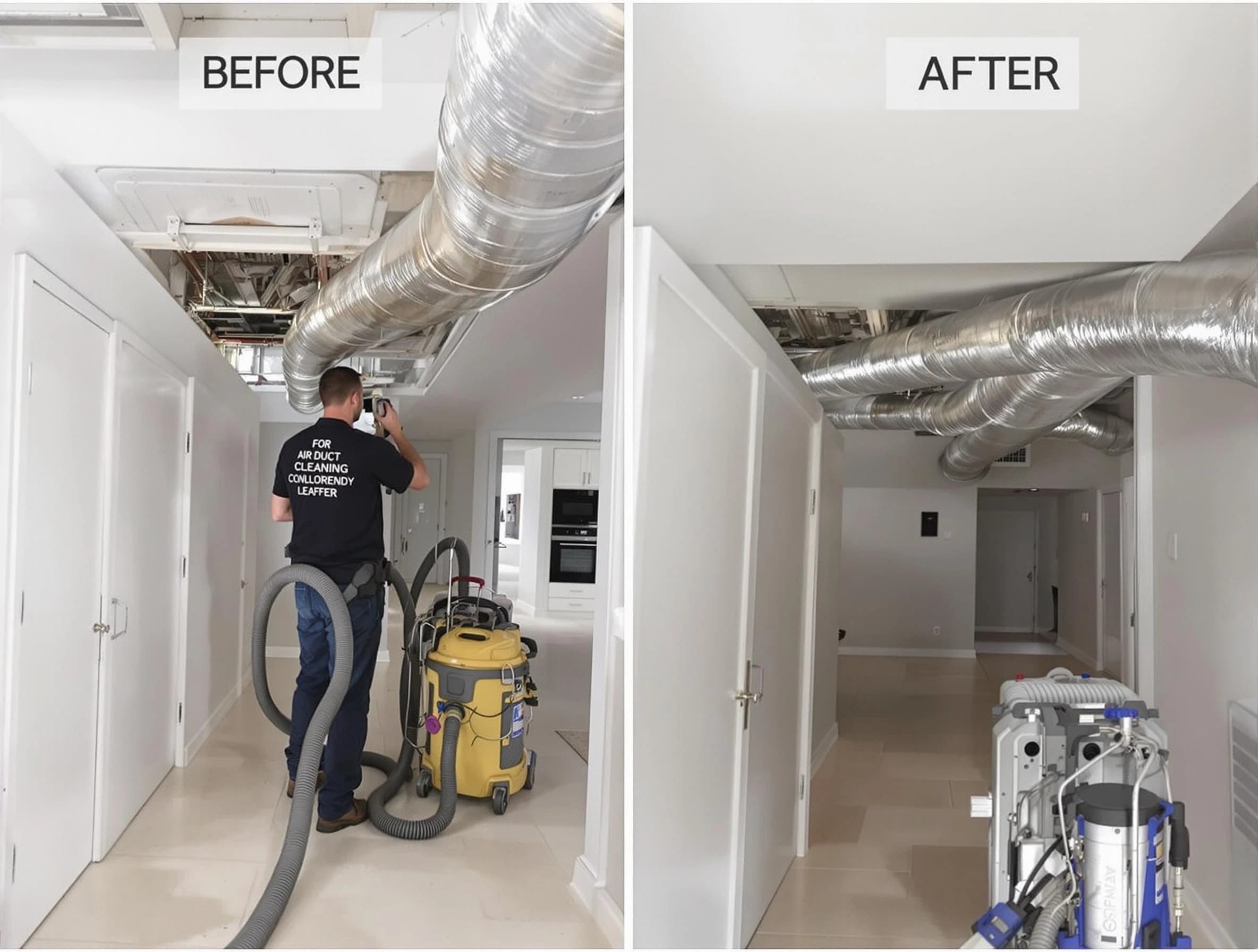 Whittier Air Duct Cleaning professional performing thorough air duct cleaning in Whittier